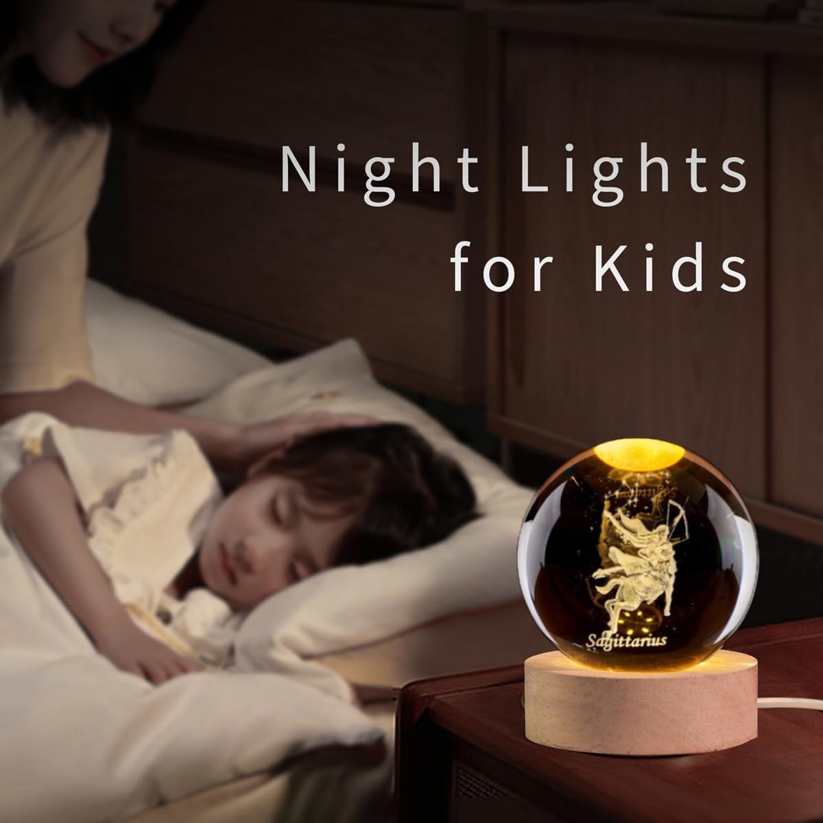 3D Sagittarius Crystal Ball wi - Paper Weight Crystal ulasan dan harga