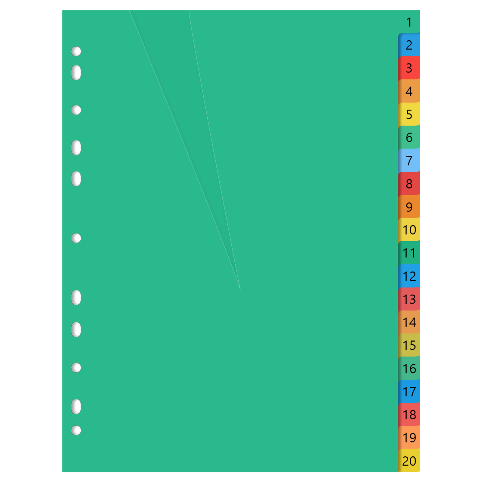 20 Pages A4 Colorful Plastic T - Tab Divider A4 ulasan dan harga