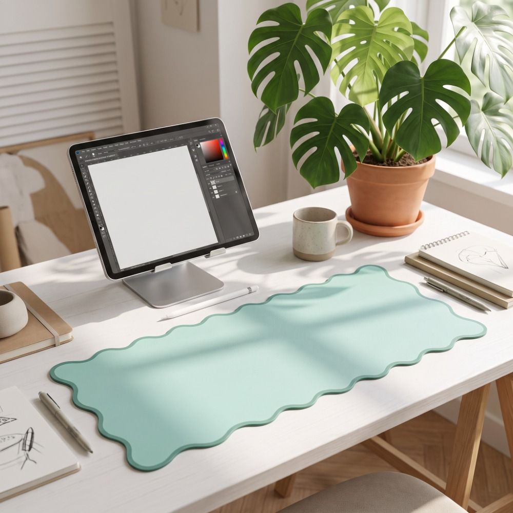 Sweet PU Leather Desk Pad Non  - Leather Desk Pad ulasan dan harga