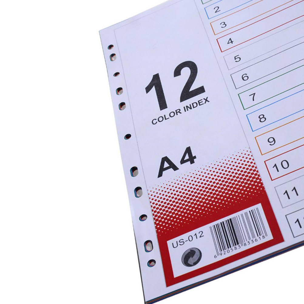 2Pcs Index Paper Refills Divid - Tab Divider A4 ulasan dan harga