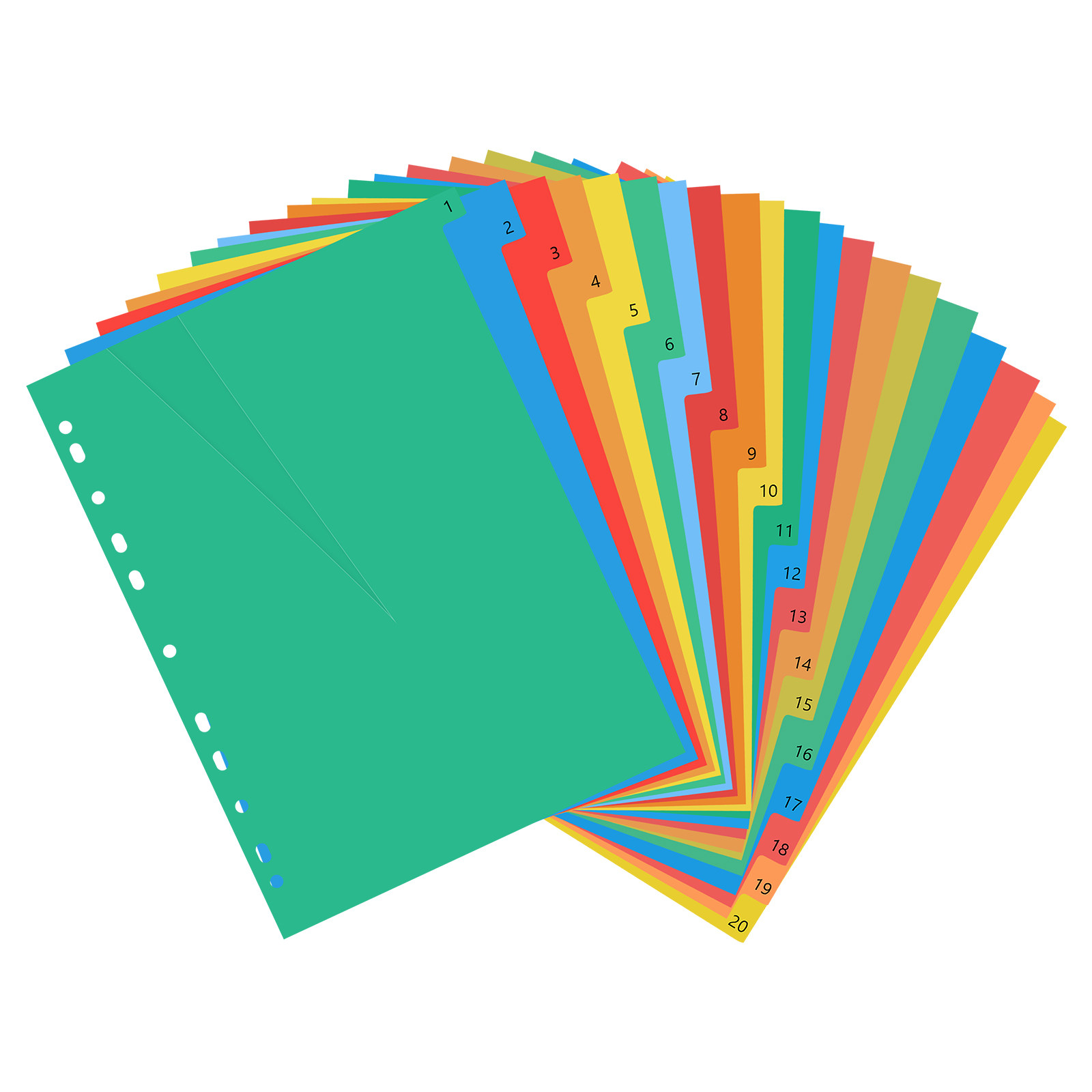20 Pages A4 Size Color Coded P - Tab Divider A4 ulasan dan harga