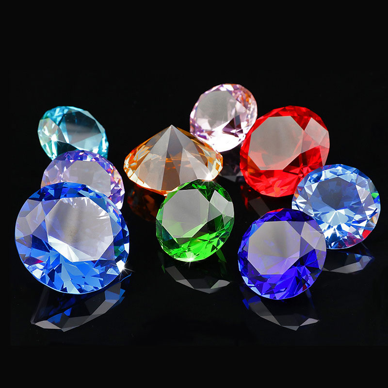 1pcs Crystal Diamond Shaped Pa - Paper Weight Crystal ulasan dan harga
